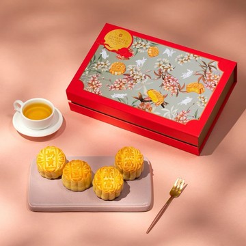 [指定區間出貨]中秋節快樂✨【台北遠東香格里拉】奶黃月餅禮盒(8入/盒)(含運)【墊腳石】月餅 伴手禮