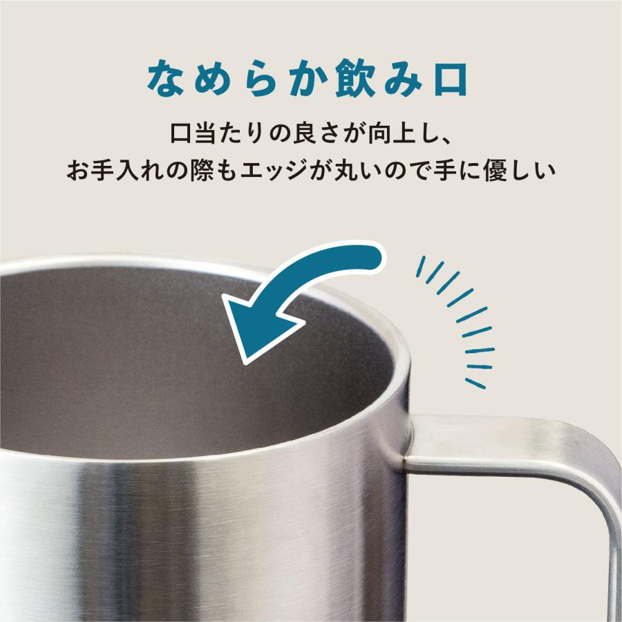 アトラス ステンレスマグ 保温 保冷 キャンプ アウトドア 400ml 軽量 真空断熱 シルバー