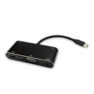 Type C 多合1線 Type-C (USB-C) to HDMI / VGA (有3.5mm音源孔) 支援PD充電 影音傳輸轉換器Hub