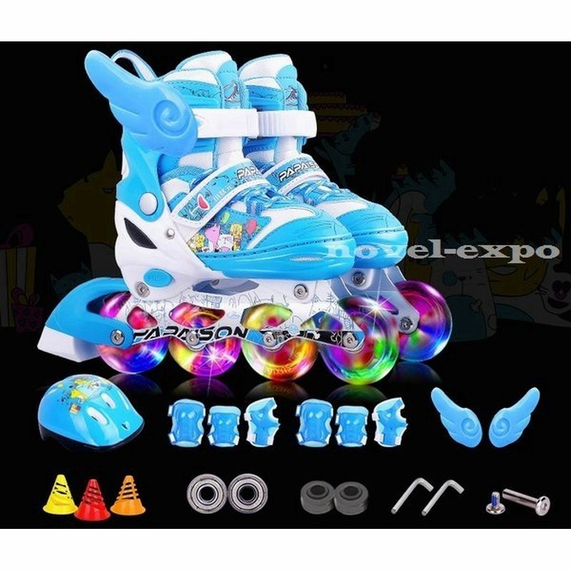 インラインスケート ローラーブレード ローラースケート 初心者向け フィットネス 子供 キッズ ジュニア用 セット付属 15点セット ローラースケート 通販 Lineポイント最大get Lineショッピング