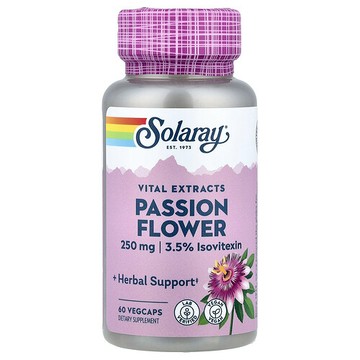 Solaray, 重要提取物，西番蓮，60 粒素食膠囊