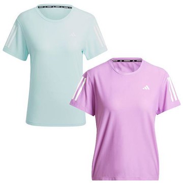 Adidas 短袖上衣 女裝 排汗 反光 防臭 湖水綠/粉紫【運動世界】IV5493/IV5494