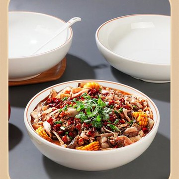 密胺酸菜魚碗仿瓷酒店湯盆餐廳大湯碗米飯碗水煮魚肉片大盆碗商用