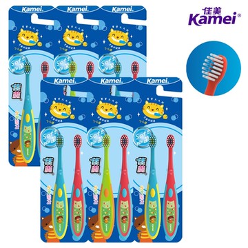 【佳美】抑菌兒童牙刷12入(3-6歲/抑菌軟刷毛/顏色隨機)