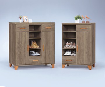 【歐風別館】艾力古橡2.7/4尺鞋櫃【基隆至台中免運費】