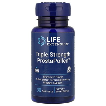 Life Extension, 三倍效力 ProstaPollen™，30 粒軟膠囊（每粒軟膠囊 378 毫克）