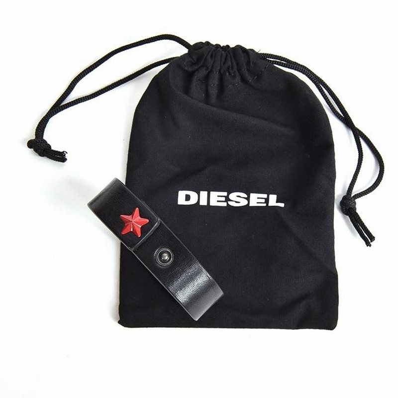 Diesel スタッズ付きレザーブレスレット DIESEL ディーゼル レザーブレスレット メンズ レディース 男女