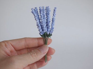 紙花，50朵，DIY材料，0.5x5公分，薰衣草，淡藍色