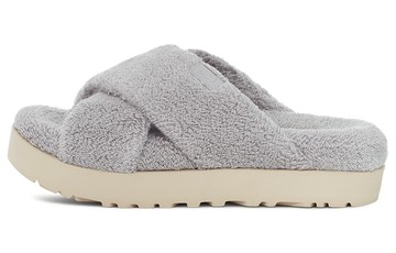 WMNS CMFT CASUAL FASHION SLIDES METALLIC GREY ECO-FRIENDLY RECYCLED SERIES