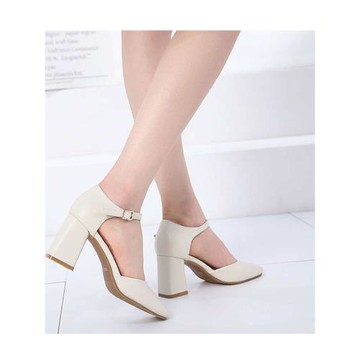 2025簡約輕奢小碼高跟一字帶包頭涼鞋313233粗跟7.5cm通勤單鞋女