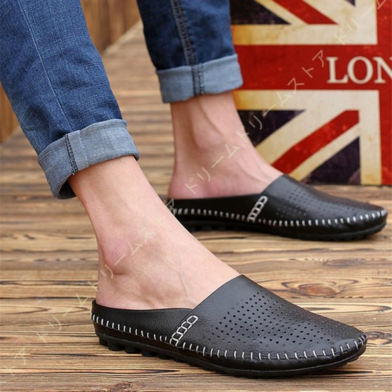 サンダル メンズ オフィスサンダル ビジネス スリッパ サボサンダル 革靴 ドライビングシューズ 室内履き 社内履き 消臭 モカシン ローファー スリッポン 通販 Lineポイント最大0 5 Get Lineショッピング