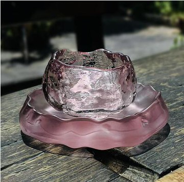 茶壺 日式初雪漸變粉色蓋碗公道杯女士茶具女主人茶杯品茗杯手工玻璃杯 限時88折