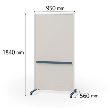 普樂士PLUS  PWC極簡灰雙面屏風白板/PWC-0918DCK-GNV/極簡藍