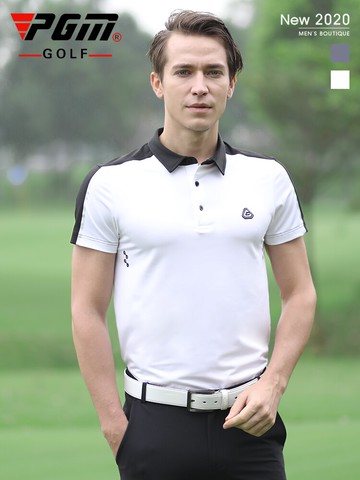 PGM  高爾夫服裝男士短袖t恤透氣速干golf運動男裝衣服上衣