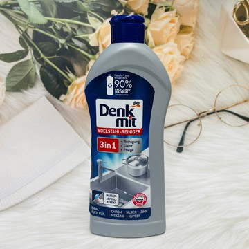 德國 Denkmit 三效合一 不鏽鋼保養清潔劑 300ml 巴西棕櫚蠟特殊護理配方 不鏽鋼清潔｜全店$199免運