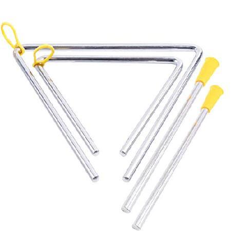 Onwon 5"   7" Music Triangle Children Music Enlightenment Musical Steel Beater with Striker Percussion Instrument Set