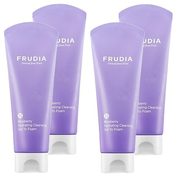 FRUDIA 望莓止渴藍莓補水洗面凝露 冷壓萃取 零粉塵複合物 透明凝露質地 細緻泡沫 溫和清潔 洗後潤澤不緊繃  145ml  4條