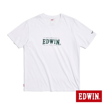 EDWIN 男款 外擴刺繡印花短袖T恤(白色)