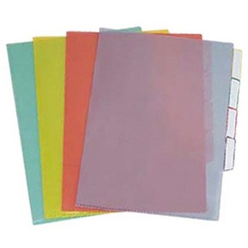 【文具通】E356 PP透明四段文件套白310x220mm L1020009