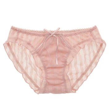 女士內褲純色透氣泡泡蕾絲甜美性感內褲條紋絲帶蝴蝶結楊噸噸