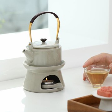 圍爐煮茶草木灰溫茶爐加熱保溫禪道功夫茶具配件簡約中式陶瓷茶壺