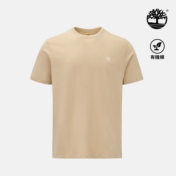 Timberland 男款米色休閒短袖T恤|A6DKUY94