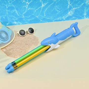 鯊魚4管長吸水槍-60cm(款式隨機出貨)