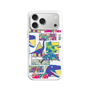 iPhone 17 Pro Max SolidX 白 - Jurassic Park/ Jurassic World - 彩色恐龍圖騰