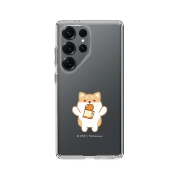 Galaxy S25 Ultra Clear 透明 - 柴語錄 Shiba Says - 能動口就不動手-雞排款