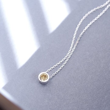 黃水晶 Maru 項鍊 925銀