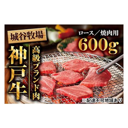 ふるさと納税 城谷牧場の神戸牛　ロース焼肉用600g 兵庫県福崎町