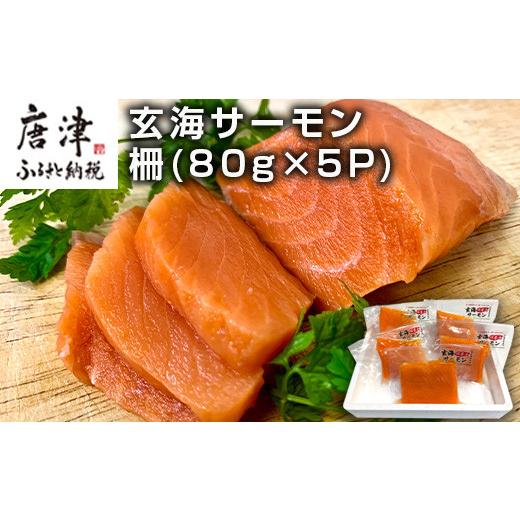 ふるさと納税 佐賀県 唐津市 玄海サーモン 柵(80g×5P) 刺身用 サーモントラウト 小分け