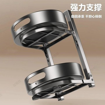 網友好評狂推❤️ 旋轉調料置物架 360度收納 廚房檯面調味罐架 油鹽醬醋收納 多功能旋轉架