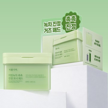 Shingmulnara Young Green Tea Watery Calming Toner Pad 80P