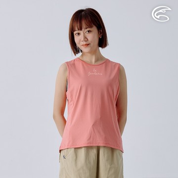 ADISI 女緹花洞洞排汗抑菌消臭背心 AV2411064 粉橘 (S-2XL)
