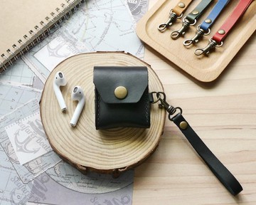 AirPods保護套 1代 2代 真皮 尊爵黑 免費刻字