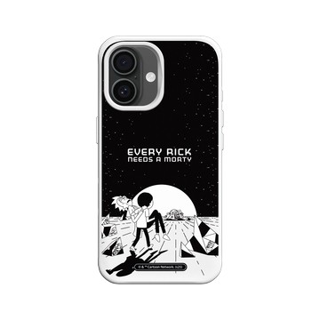 iPhone 16 SolidX 白 - 瑞克和莫蒂 Rick and Morty - Every Rick Needs a Morty
