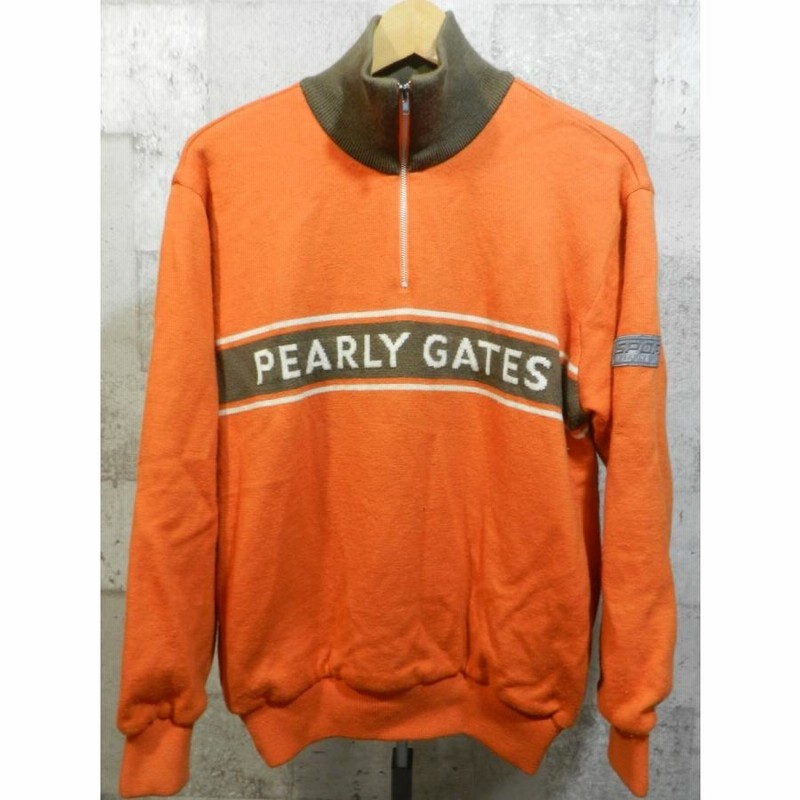 PEARLYGATES 防風 1/4ジップ セーター 2 パーリーゲイツ ニット プル ...