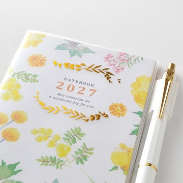 MIDORI 2027 Pocket Diary 手帳長形(月間)鄉村花漾