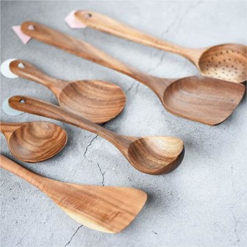 木鏟炒菜不粘鍋家用無漆耐高溫家用加長柄飯勺湯勺漏勺拉面勺廚具