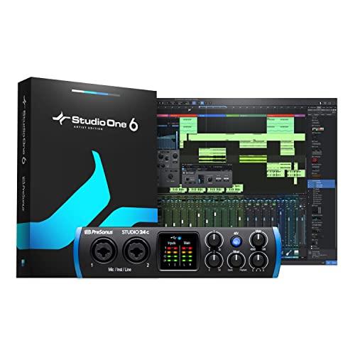 PreSonus Studio 24c オーディオ MIDIインターフェース 24Bit 192kHz 2入出力USB-C互換 Studio One