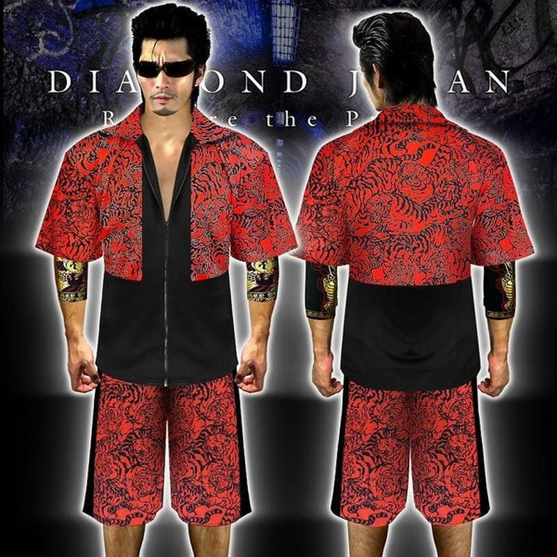 ポイント10倍 赤虎 総柄 半袖 セットアップ ジャージ ヤクザ ヤンキー 悪羅悪羅系 オラオラ系 上下 服 Dj 108 派手 和柄 夏物 メンズ ファッション 通販 Lineポイント最大get Lineショッピング