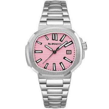 NO IDENTITY 鷹鵡螺 邁阿密粉 機械錶 男錶 女錶 粉色-PP40SS002PK1