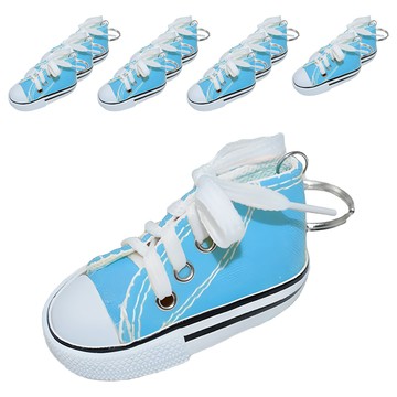 迷你帆布鞋鑰匙圈 Set 12個 7.5x3.5x4cm 帆布材質  藍色  1組