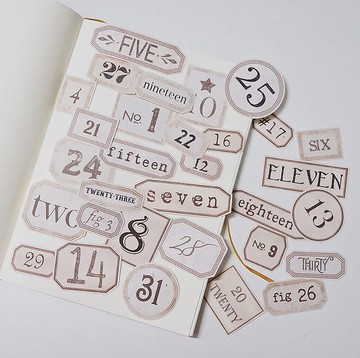 2024 日付 套裝 復古 手帳 拼貼 擺拍 打底 布紋紙 貼紙 素材