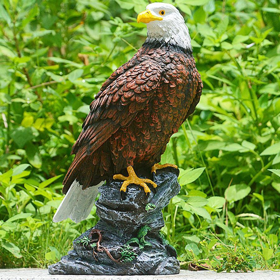 猛禽類最強 鷲 ワシ 鷹 置物 ミスターイーグル 防鳥 害鳥 庭の装飾 オブジェ カラス 野鳥 ハト スズメ 鳥よけ 鋭い眼で害鳥を追い払う