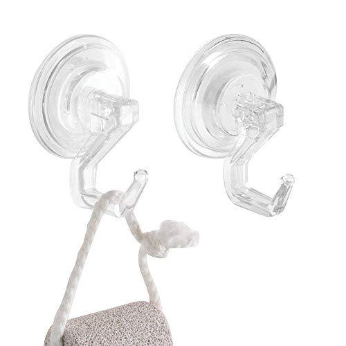 InterDesign Power Lock Suction Hooks Set of Clear by InterDesign