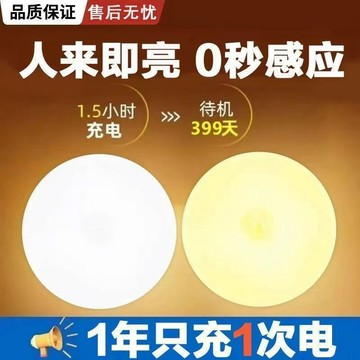 🏆熱賣⚡台灣出貨⚡新款牛新品led燈感應人走燈滅全智能感應燈可充電樓梯燈廁所走廊燈