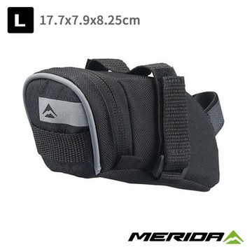 《MERIDA》美利達自行車座墊包 黑/灰 L號 車包/坐墊包/包袋/收納/置物/單車