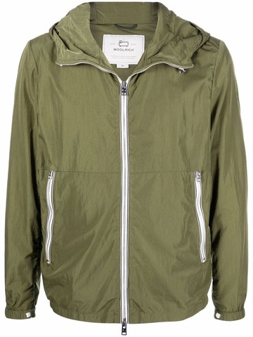 Woolrich - hooded zip-fastening jacket - men - Polyamide/Polyamide - S - Green